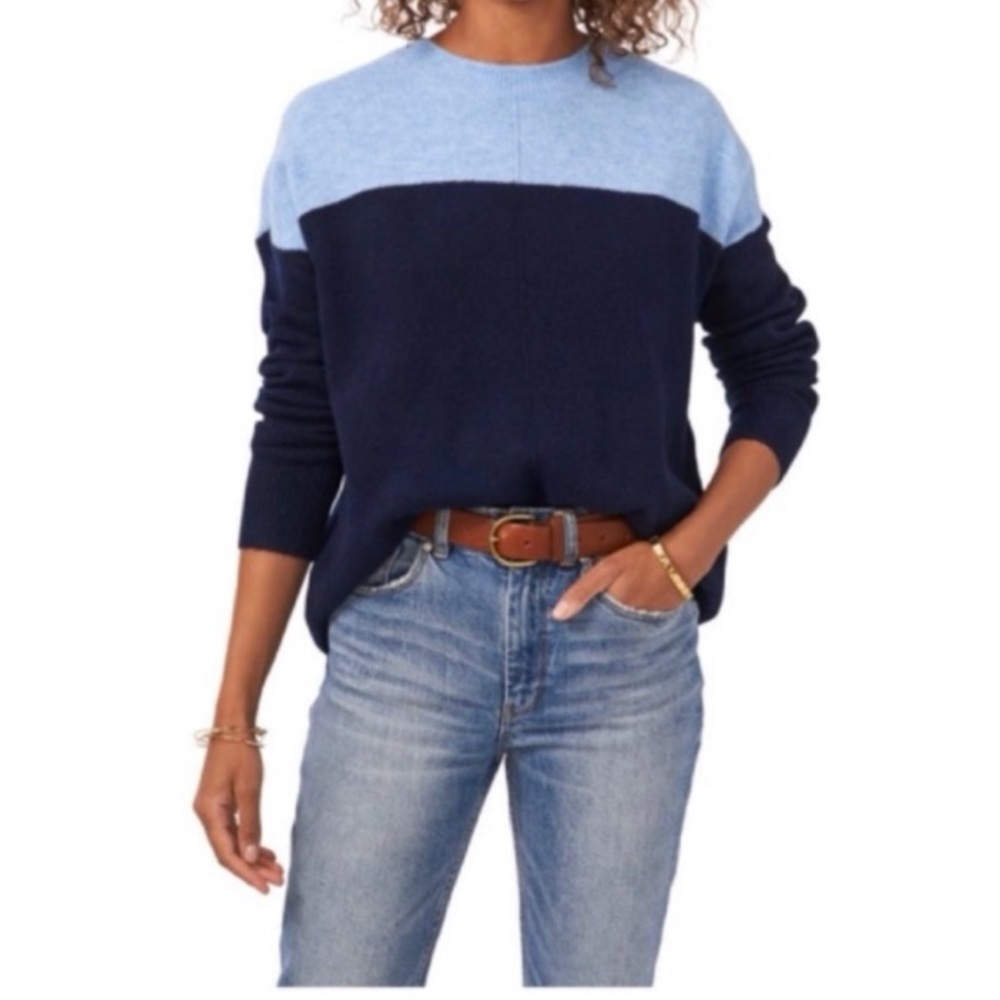 Boutique NWT extended shoulder color-block sweater